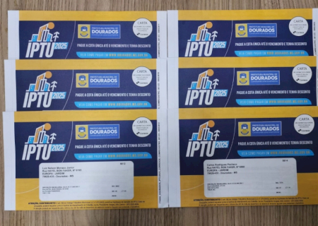 Correios começam a entregar carnês do IPTU em Dourados