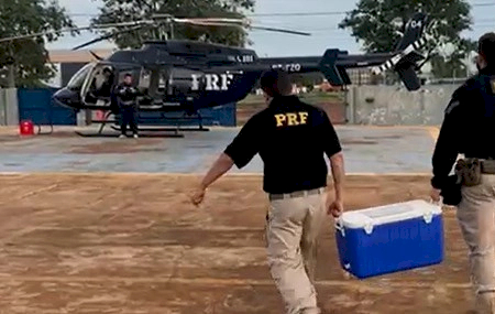 PRF de Dourados faz transporte de urgência de órgãos para transplante