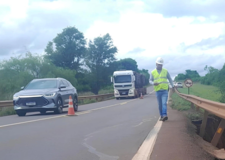 Obra emergencial causa operação “pare e siga” por 20 dias na BR-163