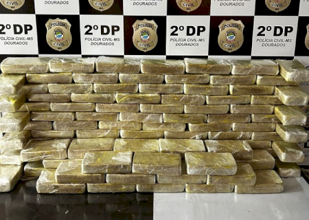 Dupla é presa com 108 quilos de pasta-base em entreposto de drogas em Dourados