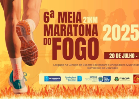 Meia Maratona do Fogo percorrerá 21 quilômetros entre Dourados e Itaporã