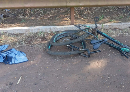 Ciclista fica em estado grave ao ser atropelado por caminhão na BR-163 em Dourados