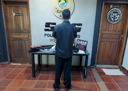 Homem é preso em Dourados após furtar igreja e máquina de costura em Rio Brilhante