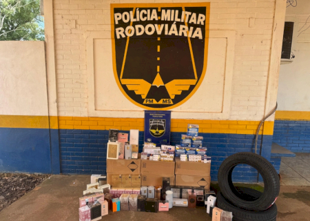 Polícia Rodoviária apreende R$ 508 mil em emagrecedores do Paraguai na MS-164