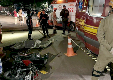 Colisão termina com morte de motociclista em Corumbá (vídeo)