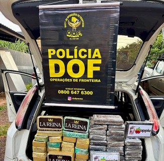 DOF apreende mais de 50 quilos de cocaína em compartimento oculto de carro