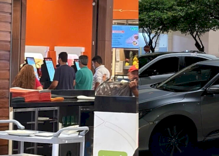Vereador dá 'balão' em sessão e passeia em shopping de Campo Grande em carro oficial (vídeo)